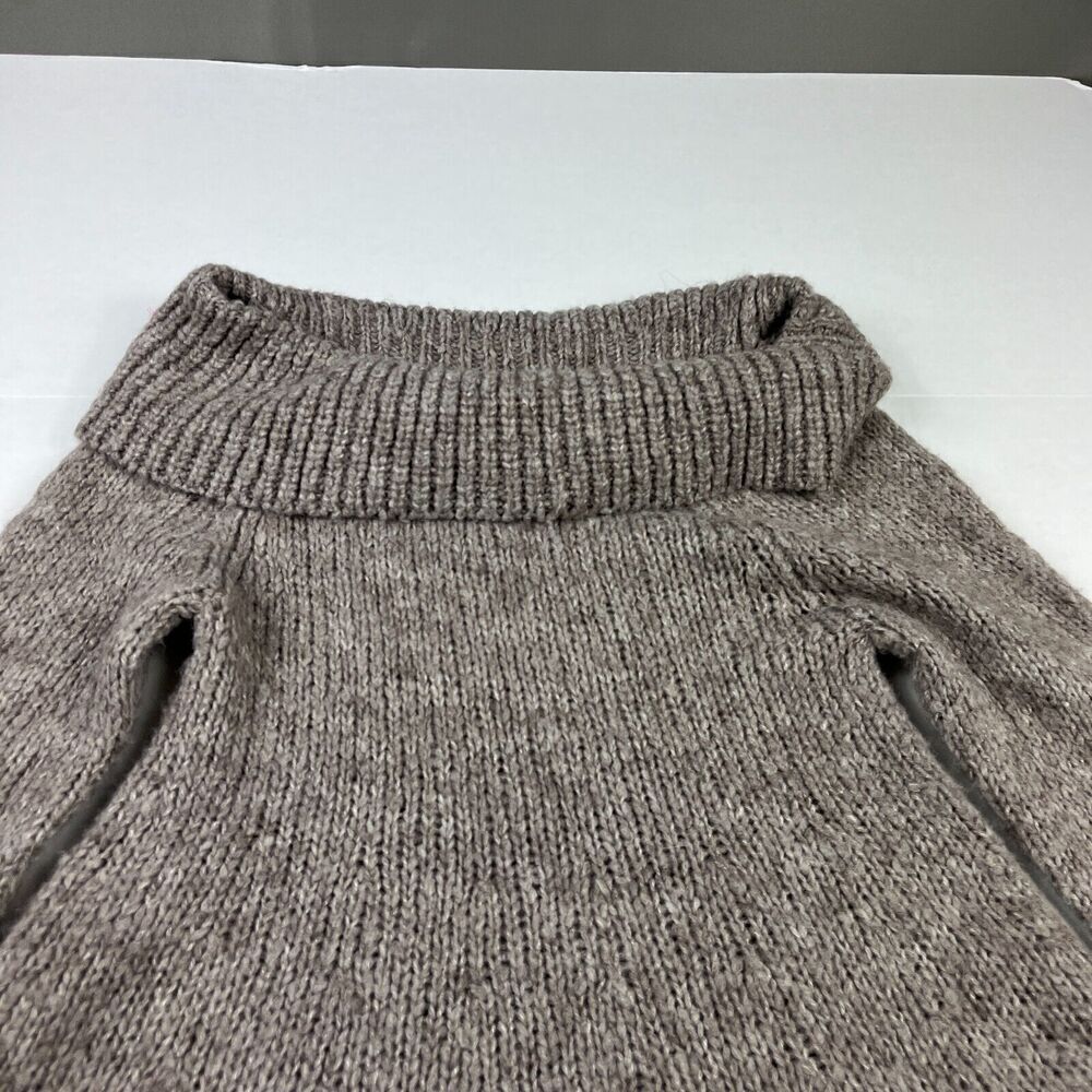 Free People Nordic Fringe Sweater Beige Cowl Neck Winter Cozy Pullover SMALL - Picture 3 of 11